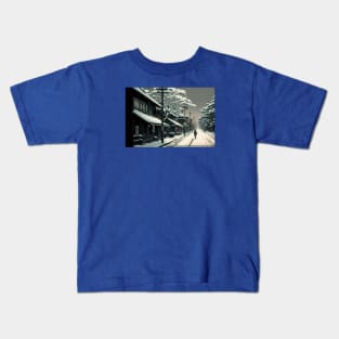 Hiroshima Streets in Winter Kids T-Shirt